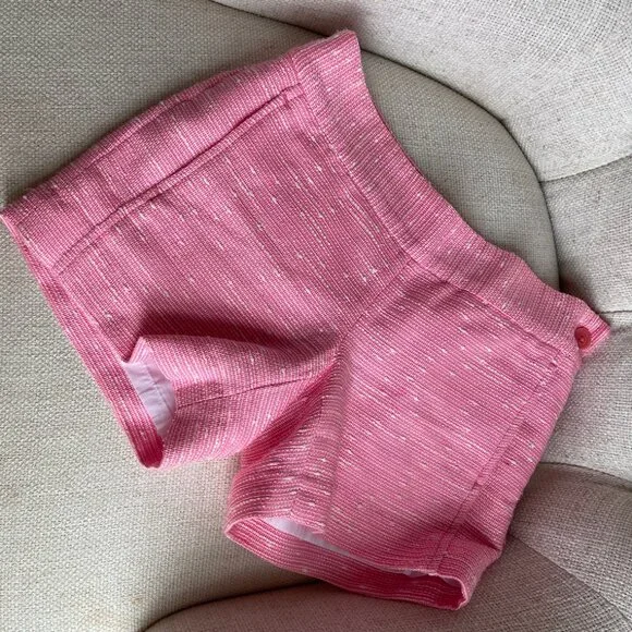 Lilly Pulitzer Sloane Shorts Sparkle Pink Swirly Boucle Tweed Size 00 Like New - Picture 11 of 15